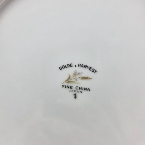 FOUR Fine China of Japan Golden Harvest Dinner Plates Gold Wheat Sprays on Rim - Picture 13 of 13